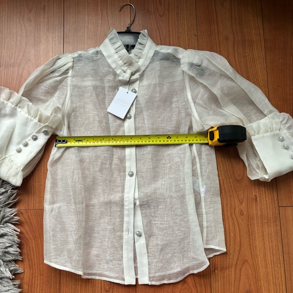 Zimmermann silk/linen blouse size 0 - Picture 4 of 7